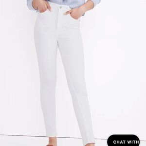 Madewell White 11in High Rise Skinny Jeans 28P